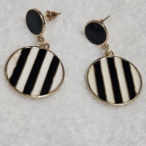 Black and White Drop Earrings - NWT